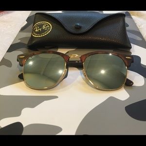 Silver Flash Ray Ban Clubmaster Sunglasses